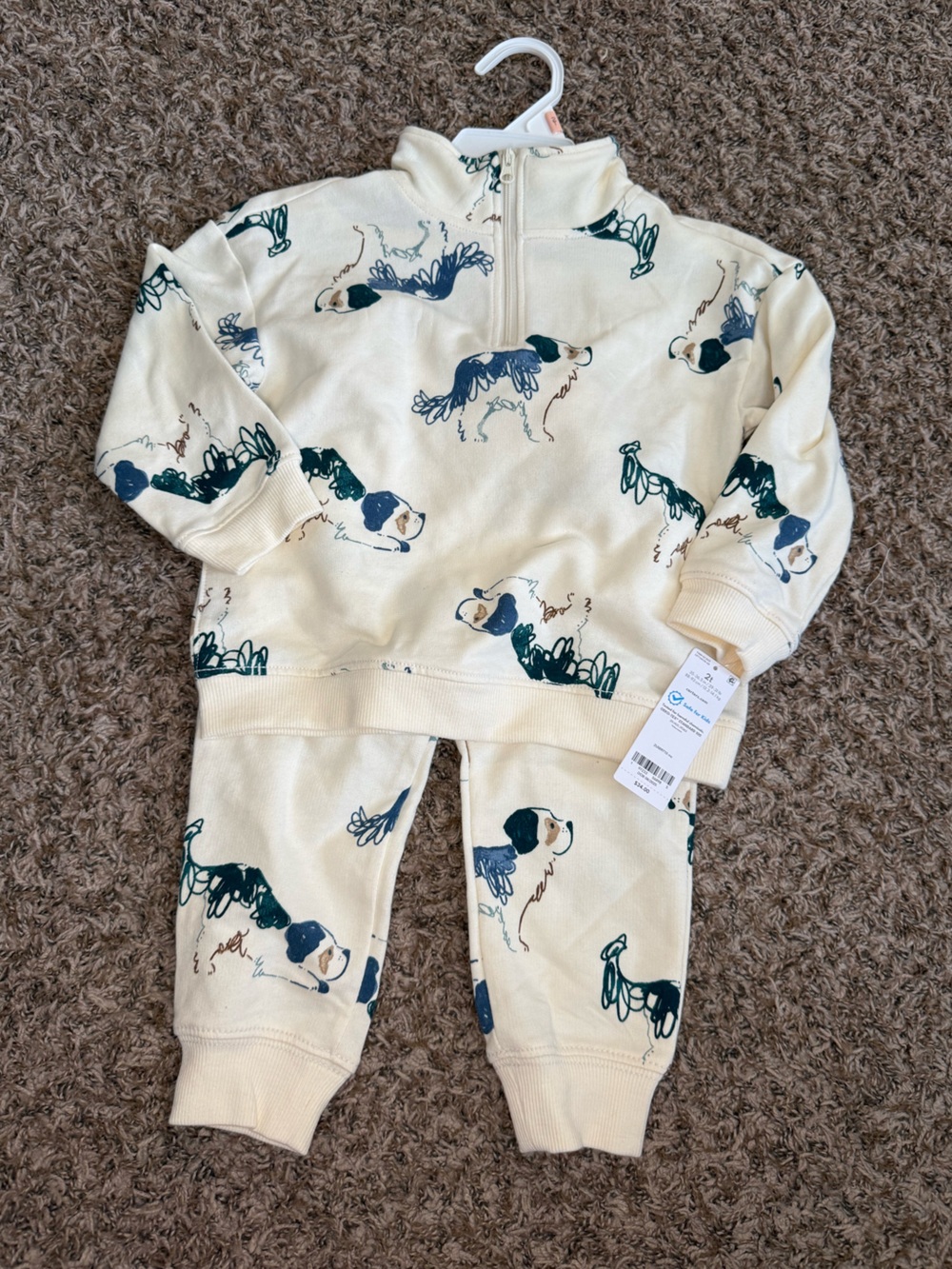 Carter's 2T Half Zip & Pants Set